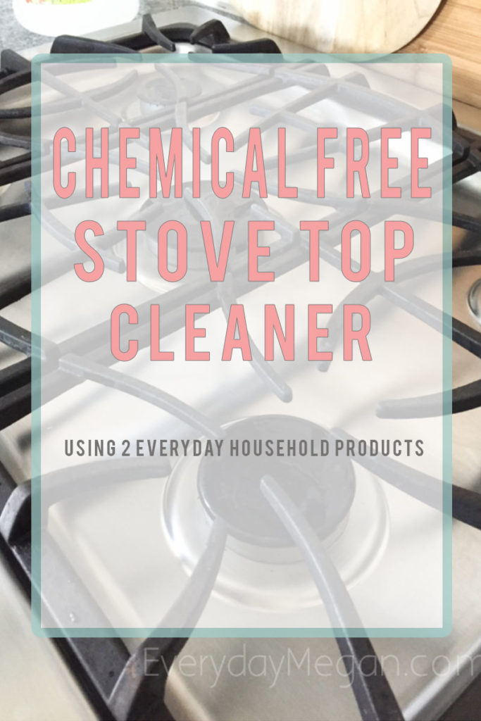 Chemical free stove top cleaner using 2 everyday household products! You will be amazed at how well this works.