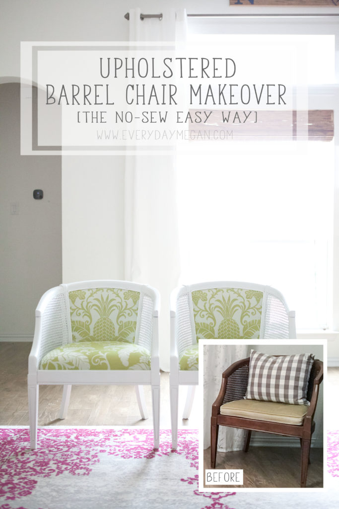 Upholstered Barrel Chair Makeover
