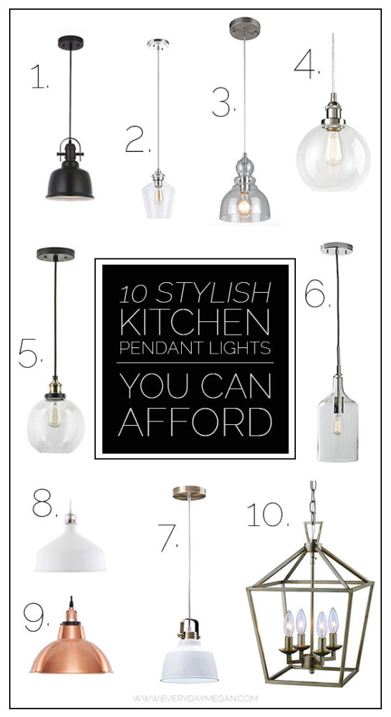 Affordable Kitchen Pendant Lighting all under $100 and all found on Amazon!