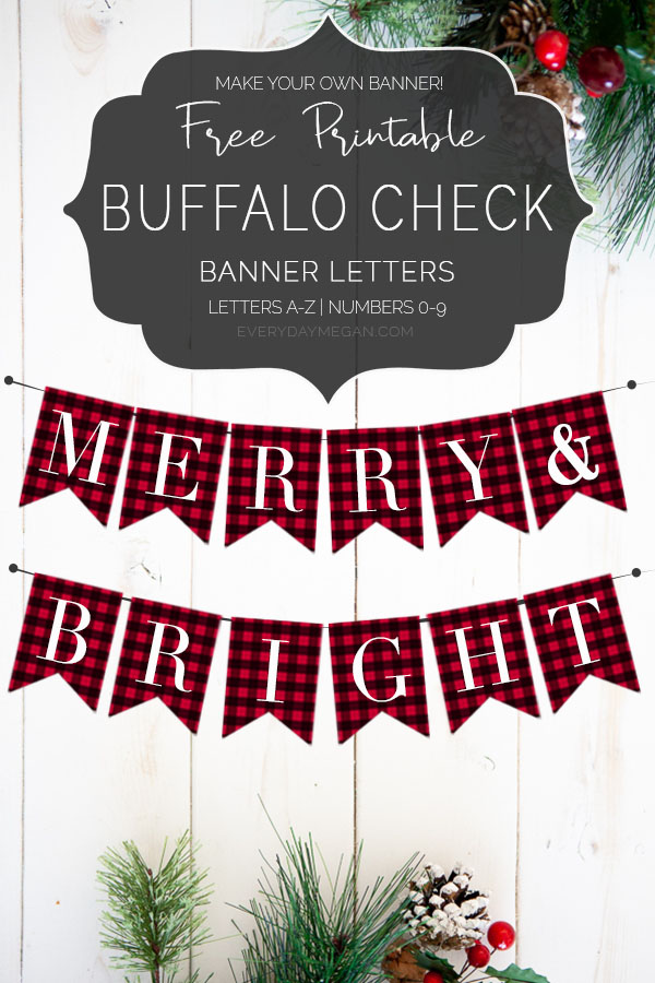 Make your own banner with these adorable buffalo check banner letters! Printable Buffalo Check Banner Letters A-Z