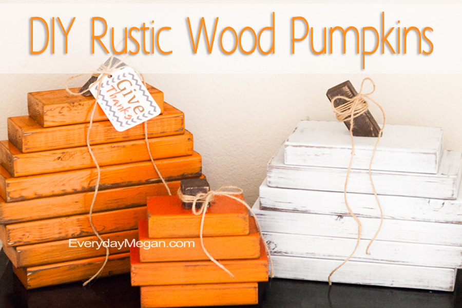 DIY Rustic Wood Pumpkins