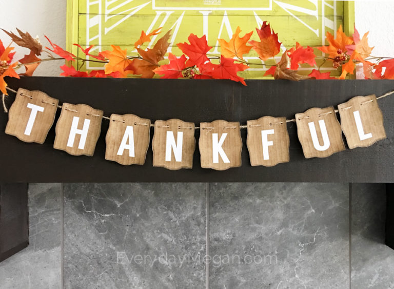 Easy to Make Free Printable Thankful Banner - Everyday Megan