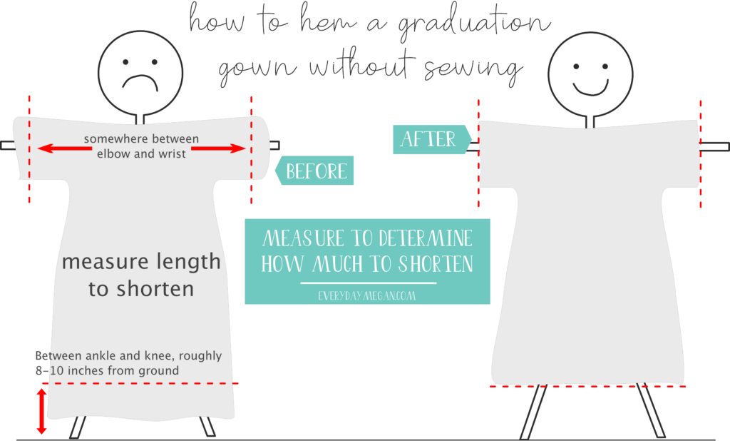 Are you looking for a simple solution to shorten a graduation gown? Let me show you how to hem a graduation gown without a sewing machine.