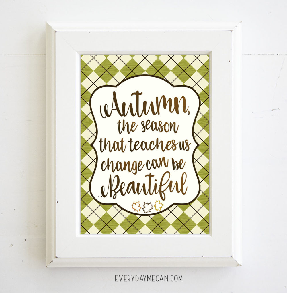 Decorate your space for fall in the matter of minutes with this free fall printable sign!