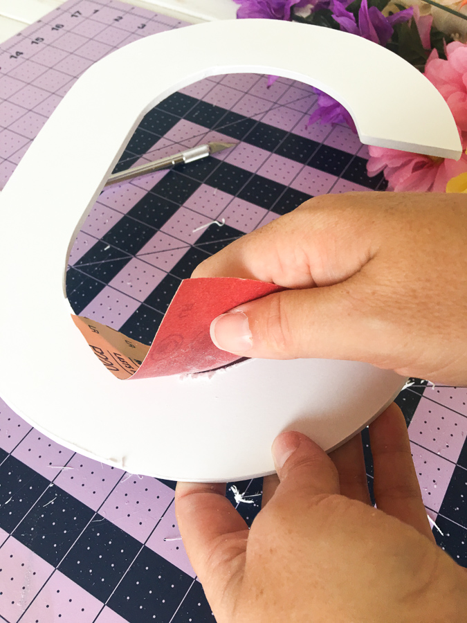 DIY Floral Monogram Letter. Easy and inexpensive. Find the tutorial at everydaymegan.com!